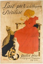Steinlen Lait Pur Sterilise 1894 Vintage Cat Poster Reprint Wall Art picture