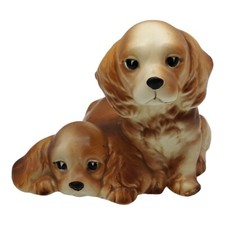 Vintage Shafford Japan Pair Cocker Cavalier King Charles Spaniels Dog Figurine picture