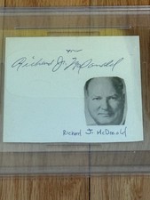 Richard J. McDonald Autographed Cut Founder/owner McDonald’s PSA#85813604 picture