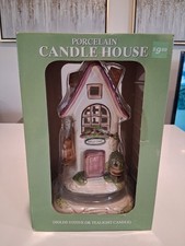 VTG 2000 Atico Touch of Spring Porcelain Candle House Misprint Box Y2K picture
