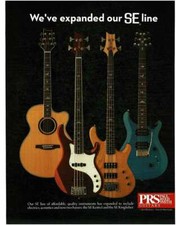 2014 PRS SE electric & acoustic Guitars Kestrel Kingfisher Bass magazine ad picture