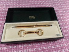 Cross 10k Gold Ballpoint Pen & Keychain Set New In Box Made In Usa 4572 picture