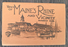 C. 1920 Views Of Maines Rhine And Vicinity Penobscot River Photo Set Postcard picture