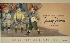 Advertising Fanny Farmer Candy 1930s Postcard Teich - Linen Curteich Colortone picture