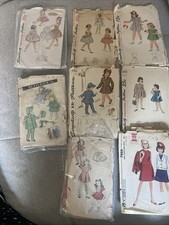 Vintage Children Clothes Patterns lot of 8 C1950-1960’s picture