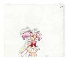 Pretty Soldier Sailor Moon Original Animation Production Cel + Mandarake COA picture