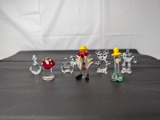 Hong Kong Vintage 70's Clear Lucite Acrylic Miniature Figurine Lot picture