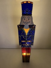 Nutcracker Stained Glass Soldier Candle Tea Light Holder 34.5