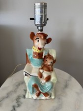 Working, Vintage, Elsie the Cow, Borden’s, Ceramic Lamp, Dairy, Advertising, MCM picture
