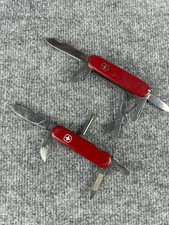 WENGER Delemont & SWISS ARMY Victornox Officer Knives Lot Of 2 Bundle picture