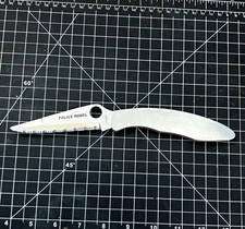 Vintage Soyderco Police GIN-1 steel  Serrated  Lockback  Pocketknife 1990-92 picture