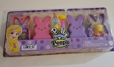 Rare PEEPS Polly Pocket Easter Bunny Chick Mini Doll Spring Playset NEW HTF picture