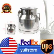 20L 5Gallon Stainless Steel Milk Can Wine Pail Bucket Tote Jug Rice Storage Seal picture