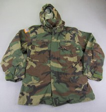 Vintage US Army Jacket Small Reg Woodland Camo Alpha Industries Field Parka 80s picture
