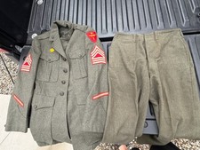 Original WW2 USMC Marine Corps Dress Green Uniform Set Air Wing picture