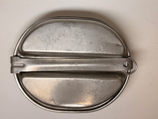 Vintage USGI Military Mess Kit Wyott Pan Utensils Knife Spoon Fork Named Graff picture