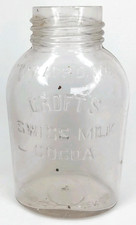 Crofts Swiss Milk Cocoa Advertising Glass Bottle Antique 1890s Made In USA picture