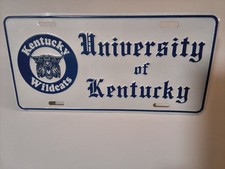 Vintage University Of Kentucky Wildcats  Metal License Plate Accessory Old Logo picture