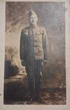 WWI 1918 US Army Soldier DOUGHBOY RPPC picture