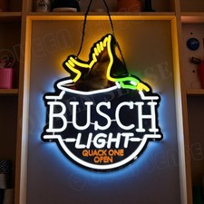 16'' Flying Duck Quack One Open Beer LED Neon Sign With Dimmer USB Powered Light picture