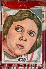 2025 Topps Star Wars Leia Organa Sketch Signed Michael John Garcia picture