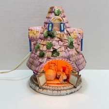 Vintage Royal Sealy Japan Little Red Riding Hood Cottage Night Light Wolf in Bed picture