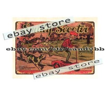 nostalgic room wall decor MARX WIND-UP SMITTY SCOOTER TOY metal tin sign picture