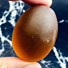 Mystical Mae Khong River Rock Gem Stone Leklai Naga Egg Orange Thai Amulet 17603 picture