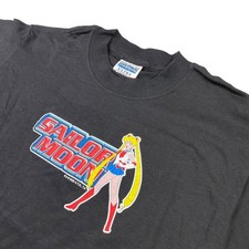 VTG NEW Sailor Moon 2000 Anime Promo T-Shirt Black • Large picture