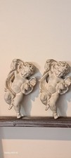 Vintage Set of 2 Cherub Putti Wall Plaques picture