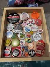 Vintage Pinback Button Lot 1980 Lake Placid Sha Na Na WMMR Ford Fairlane Pope picture
