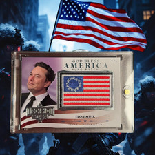 2024-25 Decision Elon Musk God Bless America Flag Patch 2/5 Rare picture