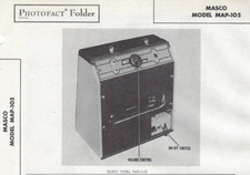 1947 Masco MAP-105 Amplifier Tube Amp Photofact Service Schematic Repair Manual picture