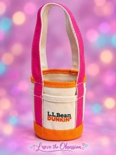L.L.Bean x Dunkin Mini Coffee Tote Pink Orange Limited Edition picture