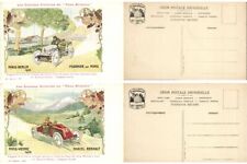 MICHELIN TYRE ADVERTISING COMPLETE SET SERIE II, 10 Vintage Postcards (L6746) picture