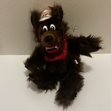 Vtg Rare Coors Light Beer Plush Stuffed Animal Wolf W Bandana Mascot READ picture