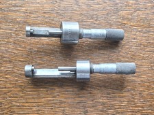 (2) Vintage L. S. Starrett No. 263 Micrometer Heads In Mounts Machinist Tools picture