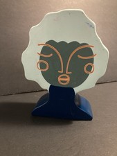 Ceramic 7” Terracotta Face Model Head Opal Head Jungalow Vase picture