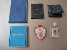 LOT OF 6 VINTAGE CATHOLIC CHRISTIAN POCKET SHRINES HOLY CARDS PRAYER CARDS picture