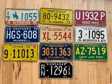 1979 & Older Rustic Vintage Lot of 10 License Plates picture