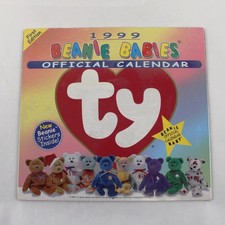 Ty Beanie Babies First Edition 1999 Official Club Wall Calendar Sealed picture