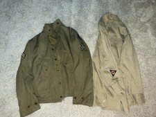WWII US Army Uniform M38 Parsons Jacket with wool shirt. Both patched and named. picture