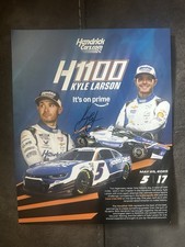 Kyle Larson Indy 500 Signed Car Promo Hero Card Autographed 2025 H1100 NASCAR picture