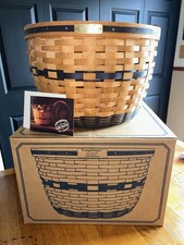 NIB Longaberger 1991 J.W. Collection Blue Corn Basket Unused 1E picture