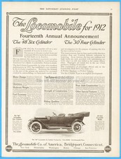1912 Locomobile 6-48 Touring Car 4-30 Bridgeport CT Antique 1911 Print Ad picture