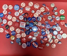 LargeLot Vintage Political Campaign Pinback Buttons Presidential Local 100+Mixed picture