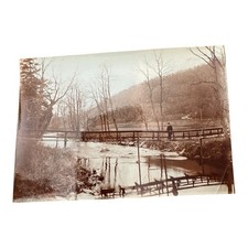 Antique Brewster NY Southeast Bridge Man 5x7 Original Photo Putnam County picture