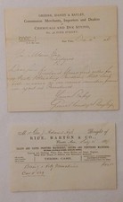 1867-1868 George J. Adams Northeast Industrial Textile Mill Lot 2 Piece Pair picture