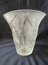 Phoenix Consolidated Glass Katydid Frosted Vase picture
