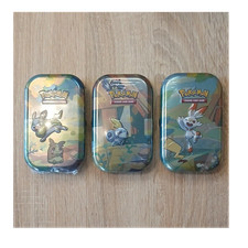Pokemon TCG Metal Tin Tins Lot of 3 Sword & Shield Chimpep Hopplo 2020 picture